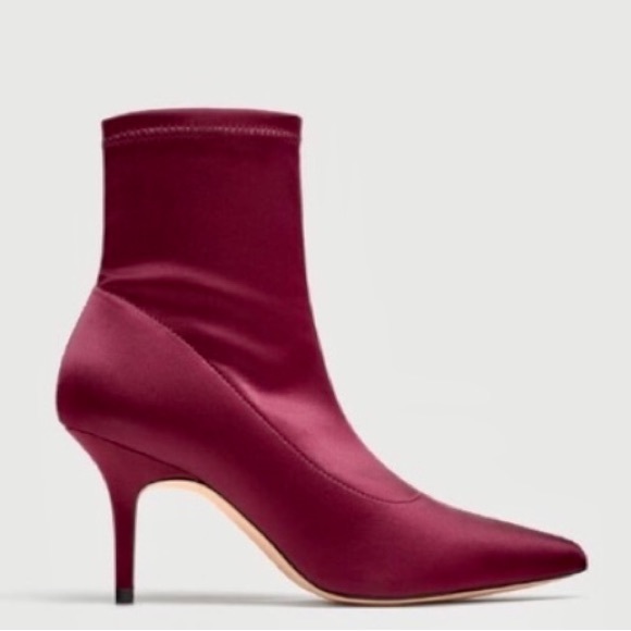 🆕✨ SATEEN MID HEEL ANKLE BOOTS - Picture 5 of 5